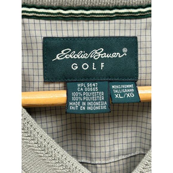 Eddie Bauer Golf Vest XL Tan Sleeveless V Neck Pullover Mens Casual 90s Y2K - Picture 6 of 6